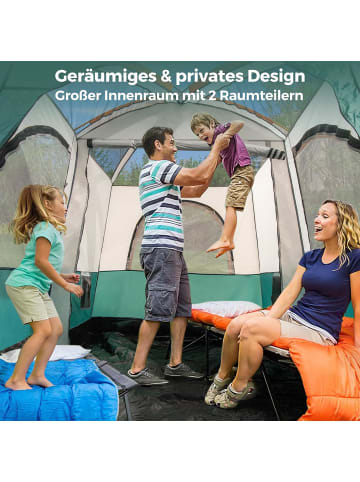 COSTWAY Campingzelt für 4-6 Personen in Grün