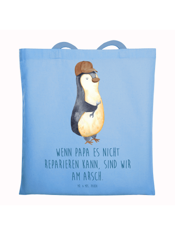 Mr. & Mrs. Panda Tote Bag Wenn Papa es nicht reparieren kann, si... in Sky Blue