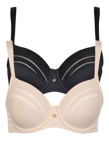Lisca 2er Pack Bügel BH in black-skin