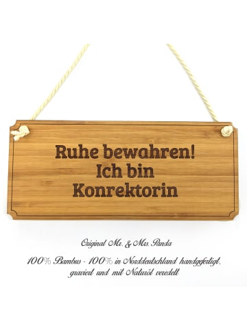 Mr. & Mrs. Panda Werbeschild Konrektorin mit Spruch in Keine Angabe
