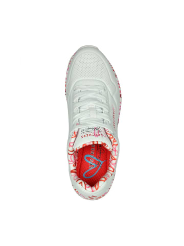 Skechers Sneakers "UNO" in Weiß / Rot / Pink