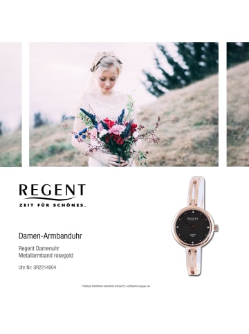 Regent Armbanduhr-Analog rosegold klein (ca. 26mm) Regent Metallarmband