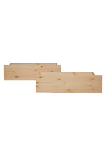 Homestyle4u Bettkasten 2er Set in Braun 82x22 53 cm