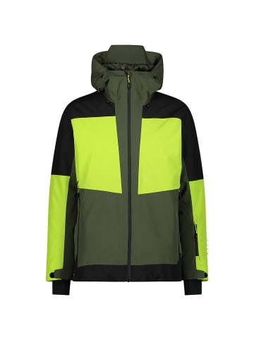 Campagnolo M JACKET FIX HOOD PL PONGEE JACQUARD+TPU in Grün