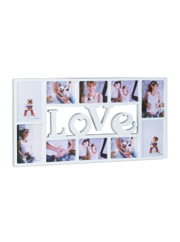 relaxdays Bilderrahmen LOVE in Weiß - (B)72 x (H)36,5 x (T)2 cm