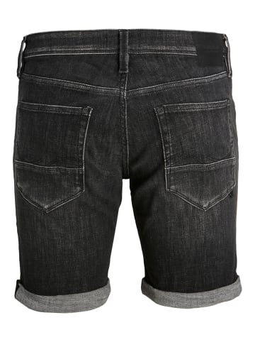 Jack & Jones Knielange Jeans Shorts Übergröße JJIRICK JJFOX in Schwarz