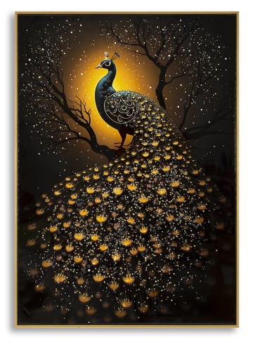 Mauro Ferretti Gemälde auf lackierter Leinwand mit Rahmen und Reliefs, 70 x 4 x 100 cm