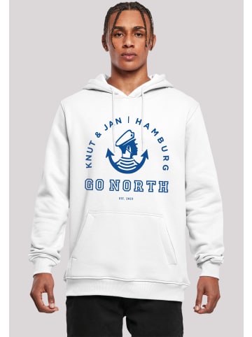 F4NT4STIC Hoodie Go North Logo in weiß