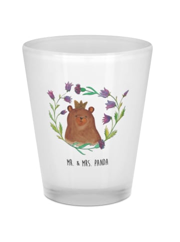 Mr. & Mrs. Panda Schnapsglas Bär Königin ohne Spruch in Transparent