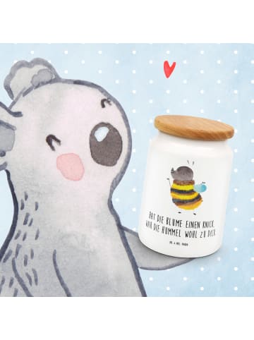 Mr. & Mrs. Panda Kaffeedose Hummel flauschig mit Spruch in Weiß