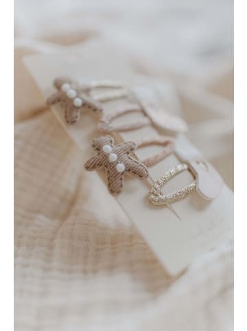 leevje Haarspangen christmas stocking clips' in beige