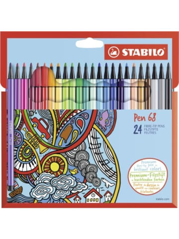 STABILO Papeterie/PBS - Premium-Filzstift - STABILO Pen 68 - 24er Pack - mit 24 verschi