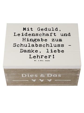 Mr. & Mrs. Panda Box Spruch Danke Lehrer mit Spruch in Weiß