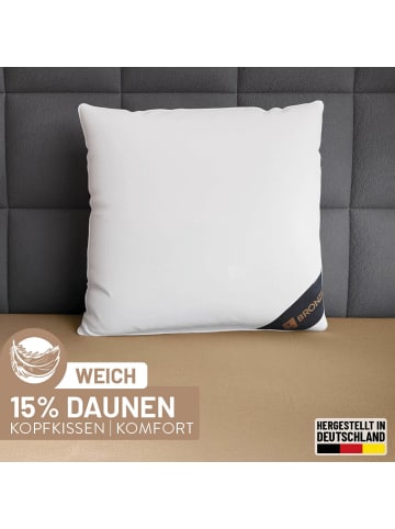 Spessarttraum Federn- und Daunenkissen "Bronze" in weiß