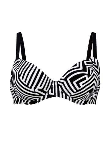 ROSA FAIA Bikini-Top Shining Lines in Schwarz