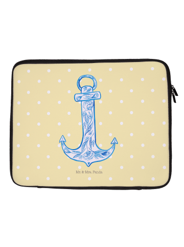 Mr. & Mrs. Panda Laptoptasche Anker Blau ohne Spruch in Gelb Pastell