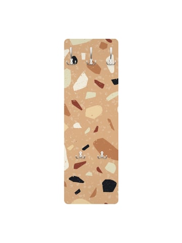 WALLART Garderobe - Terrazzo Muster Florenz in Braun