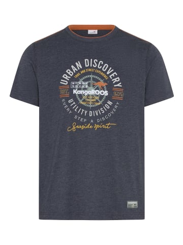 Kangaroos T-Shirt in marine meliert