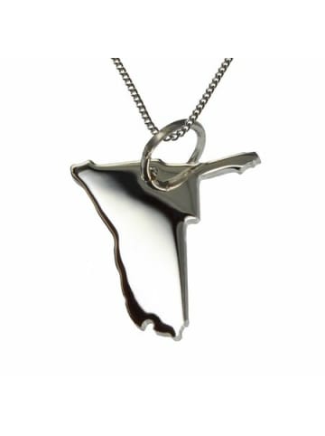 Schmuckador 50cm Halskette + Namibia Anhänger in massiv 925 Silber in silber