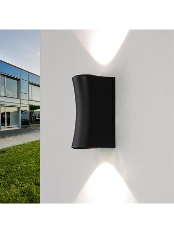 Licht-Erlebnisse Außen Wandlampe EEK G in Schwarz