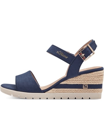 S. Oliver Plateau-Sandaletten in Navy