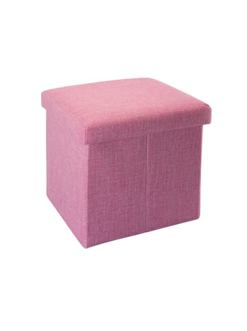 Intirilife Faltbarer Sitzhocker 30x30x30 cm in KIRSCHBLÜTEN PINK