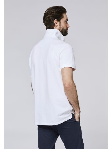 Polo Sylt Polo im puristischen Design mit Label-Stitching in Weiß