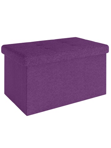 Intirilife Faltbare Sitzbank 49x30x30 cm in NEBEL LILA