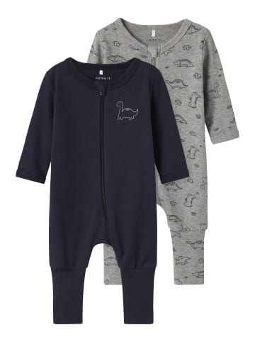 name it 2er-Pack Schlafanzug in Grey Melange