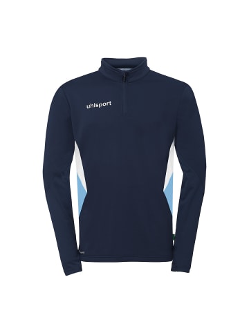 uhlsport 1/4 ZIP TOP Equipe 29 in marine/skyblau/weiß
