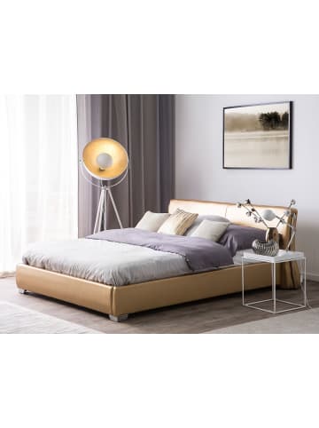 Beliani Doppelbett PARIS in Gold/Silber - (W) 215 x (H) 83 x (L) 228 cm