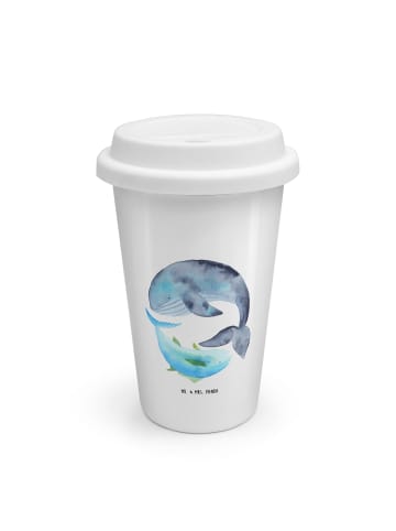 Mr. & Mrs. Panda To Go Becher Walfisch Thunfisch ohne Spruch in Weiß