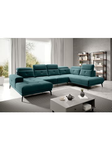 MF Design Brita Recamiere Rechts in Grün -  (L) 205 x (B) 350 x (H) 107 cm