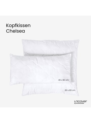 UNCOVER BY SCHIESSER Kopfkissen Chelsea in Weiß