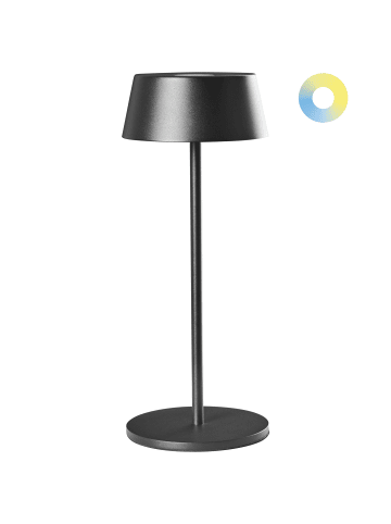 Beliani Tischlampe für den Außenbereich GUDER in Schwarz - (W) 15 x (H) 36 x (L) 15 cm