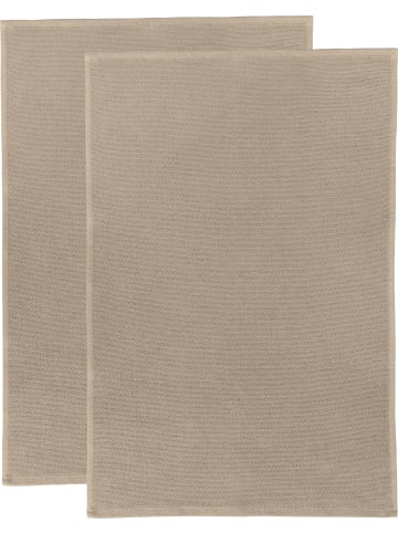 Erwin Müller Baumwolle Frottier-Geschirrtuch 2er-Pack in beige