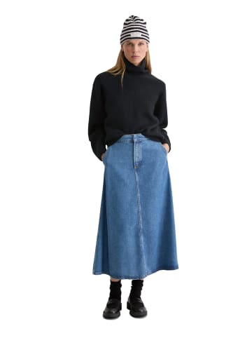 Marc O'Polo Wadenlanger Jeansrock A-Shape in Bright Blue