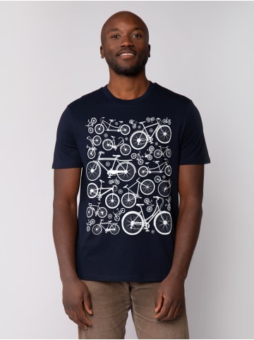 wat? Apparel T-Shirt Fahrräder in Dunkelblau