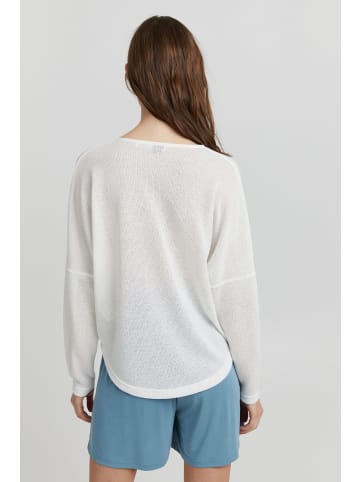 Oxmo V-Ausschnitt-Pullover OXKatla in Weiß