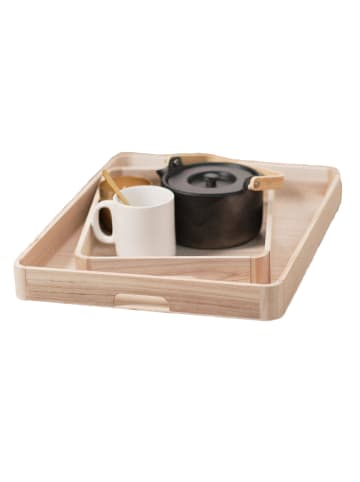 Today Holztablett Indies, 2er-Set in Beige, 47 cm