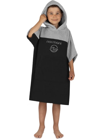 normani Kinder Badeponcho 6-9 Jahre Puwai in Schwarz