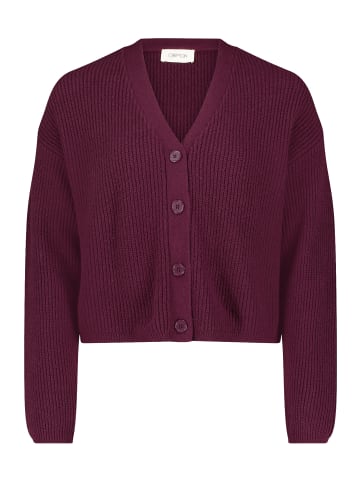CARTOON Basic-Strickjacke mit V-Ausschnitt in Purple Potion