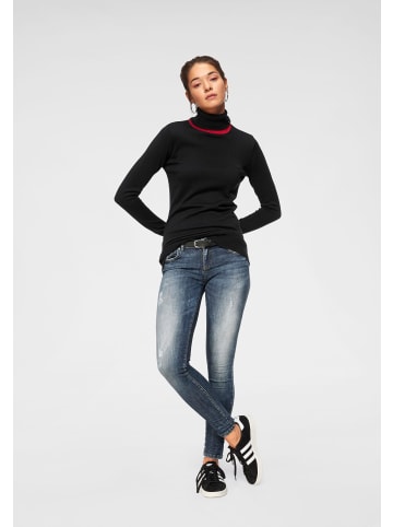 AJC Rollkragenpullover in schwarz-rot