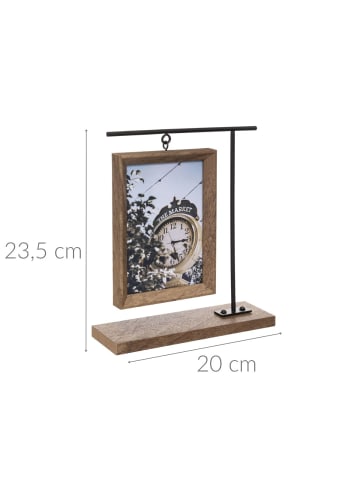 Atmosphera Créateur d'intérieur Bilderrahmen mit Ständer in Braun, (B) 6 x (H) 23,5 x (L) 20 cm