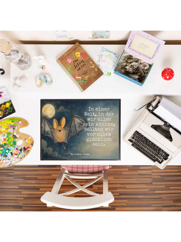 Mr. & Mrs. Panda Schreibunterlage Fledermaus Flügel Design mit S... in Weiß