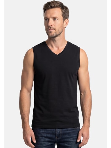 Ragman Unterhemd / Tanktop Basic in Schwarz / beige