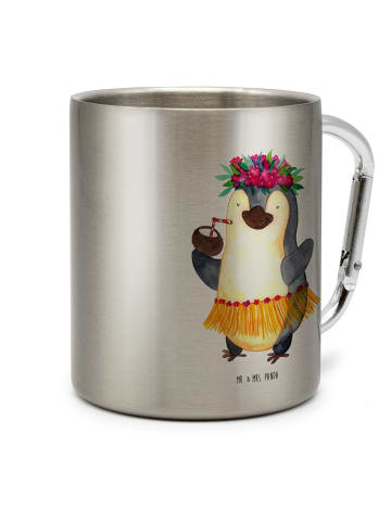 Mr. & Mrs. Panda Isolierbecher Pinguin Kokosnuss ohne Spruch in Silber