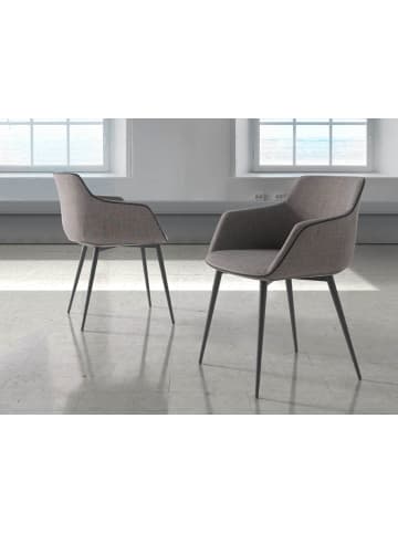 Angel Cerdá Stuhl 4005 in Grau/Schwarz – (B)60 x (H)77 x (T)59 cm