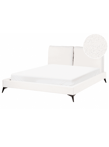 Beliani Doppelbett MELLE in Weiß/Schwarz - (W) 175 x (H) 98 x (L) 240 cm