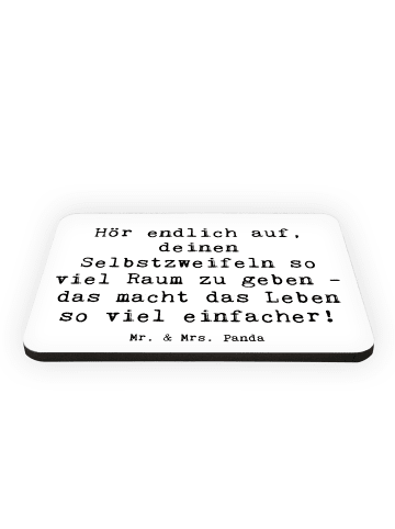Mr. & Mrs. Panda Magnet Spruch Zweifel an sich selbst mit Spruch in Weiß